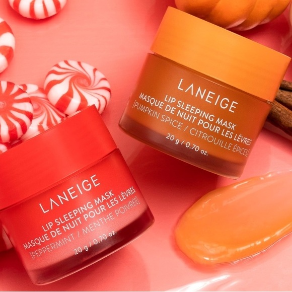 ISO LANEIGE LIP SLEEPING MASK FLAVORS: LEMON SORBET, GINGERSNAP, & PUMPKIN SPICE - Picture 4 of 16